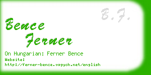 bence ferner business card